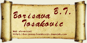 Borisava Tošaković vizit kartica